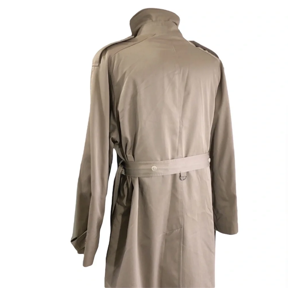 Long Coat Classic Luxury Duster Trench Belted VTG 80s Designer Steampunk 40R LG